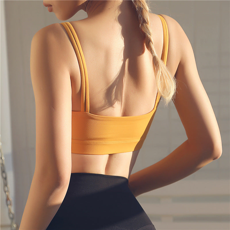 Double Shoulder Straps Small Sling Fitness Vest Beauty Back Sports Underwear