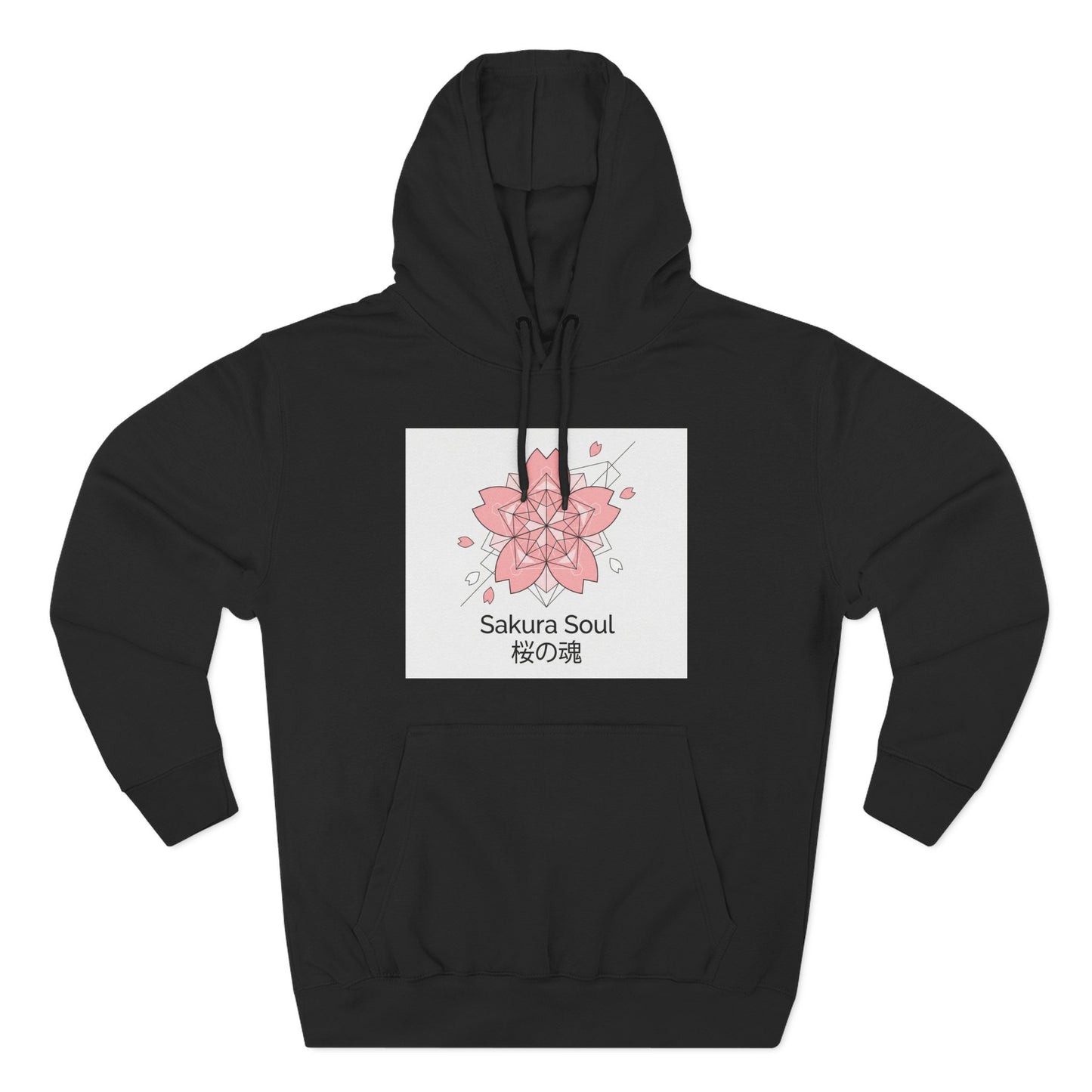 Sakura Soul Hoodie – Pullover na Fleece na may Pink Cherry Blossom Graphic