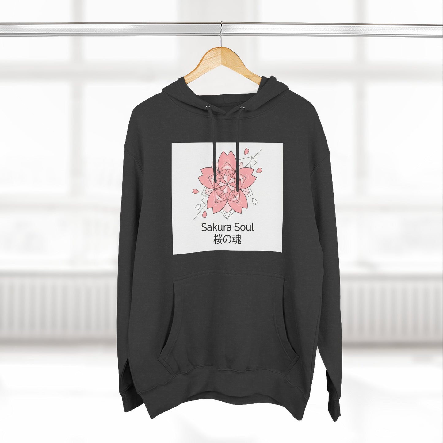 Sakura Soul Hoodie – Pullover na Fleece na may Pink Cherry Blossom Graphic