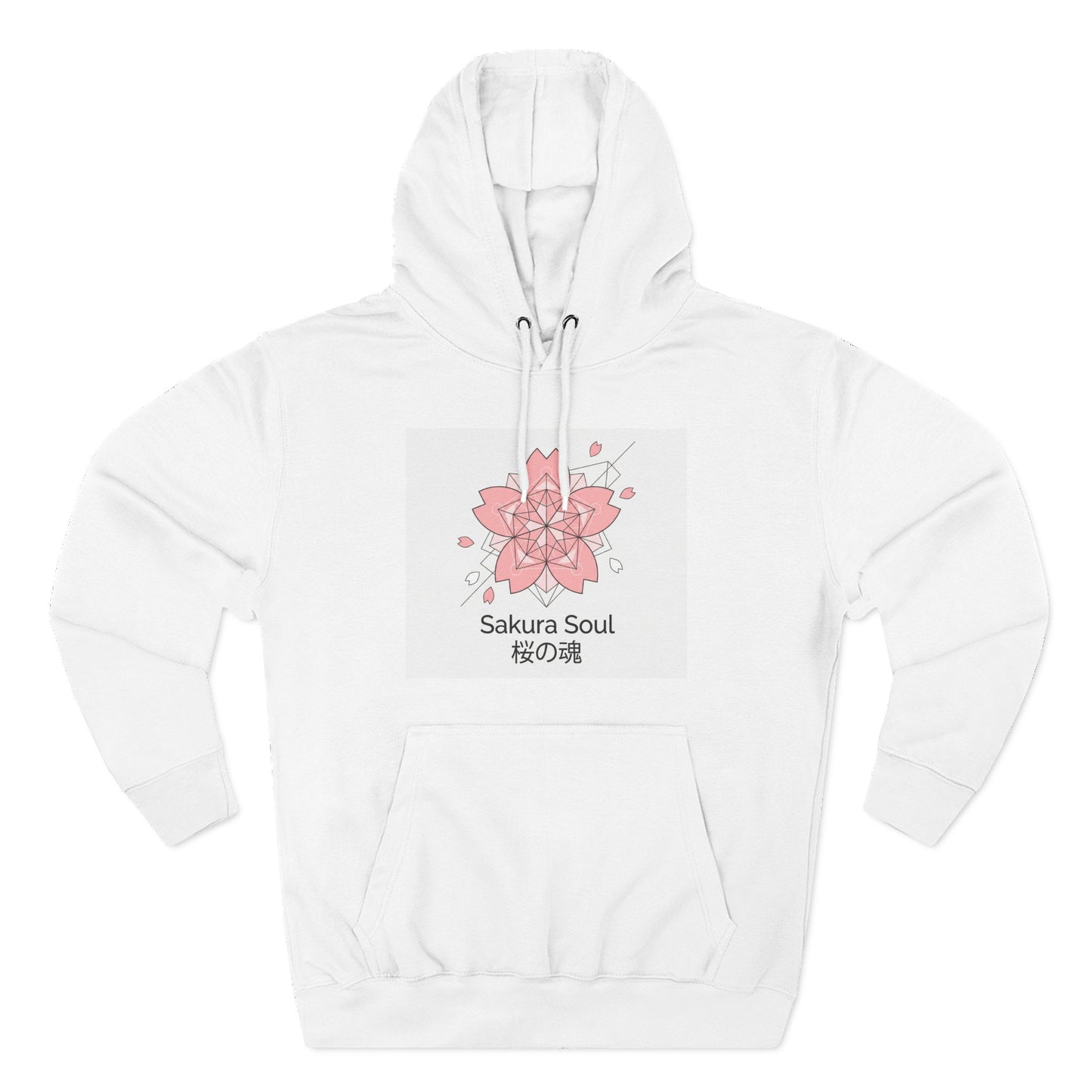 Sakura Soul Hoodie – Pullover na Fleece na may Pink Cherry Blossom Graphic