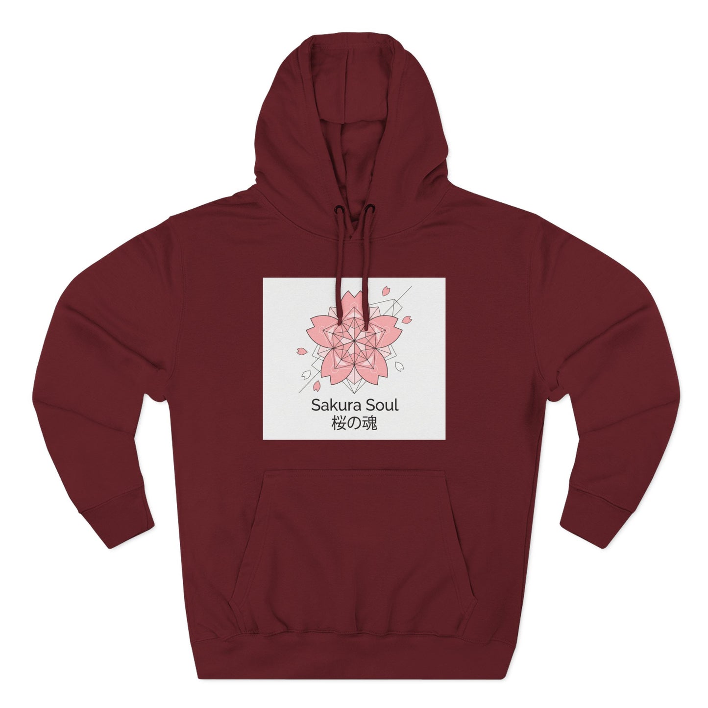 Sakura Soul Hoodie – Pullover na Fleece na may Pink Cherry Blossom Graphic