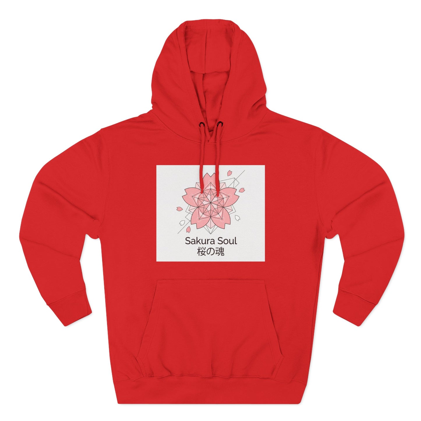 Sakura Soul Hoodie – Pullover na Fleece na may Pink Cherry Blossom Graphic