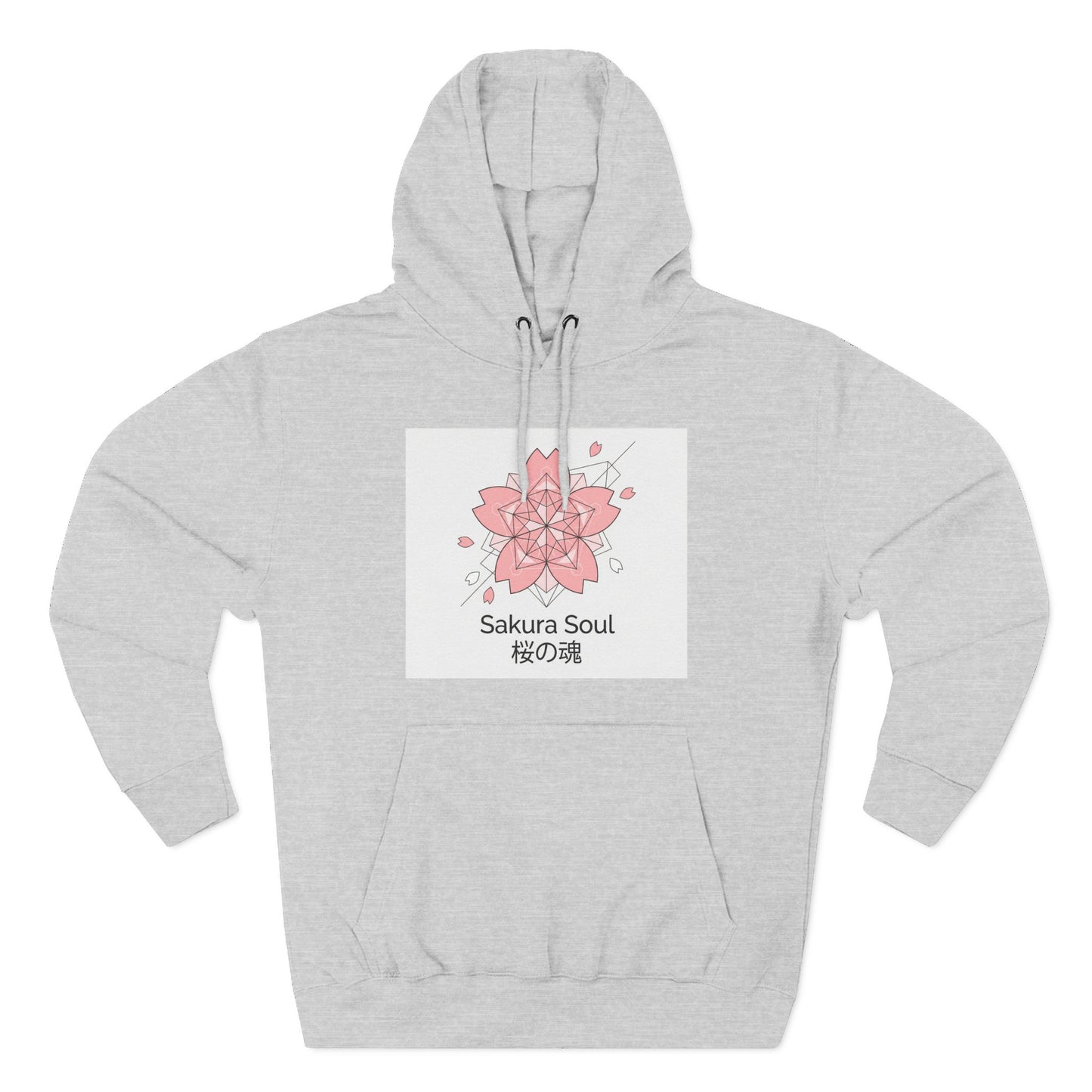 Sakura Soul Hoodie – Pullover na Fleece na may Pink Cherry Blossom Graphic