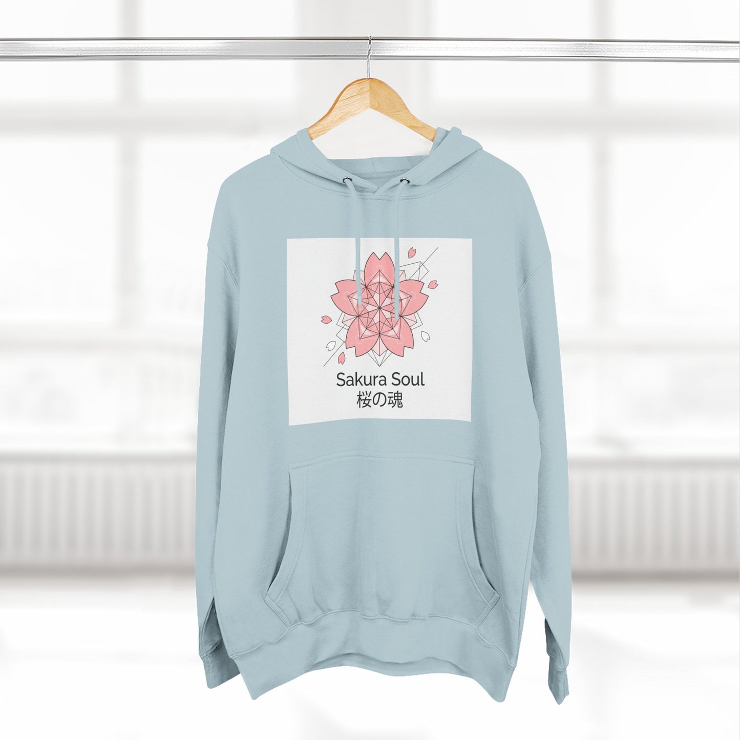 Sakura Soul Hoodie – Pullover na Fleece na may Pink Cherry Blossom Graphic