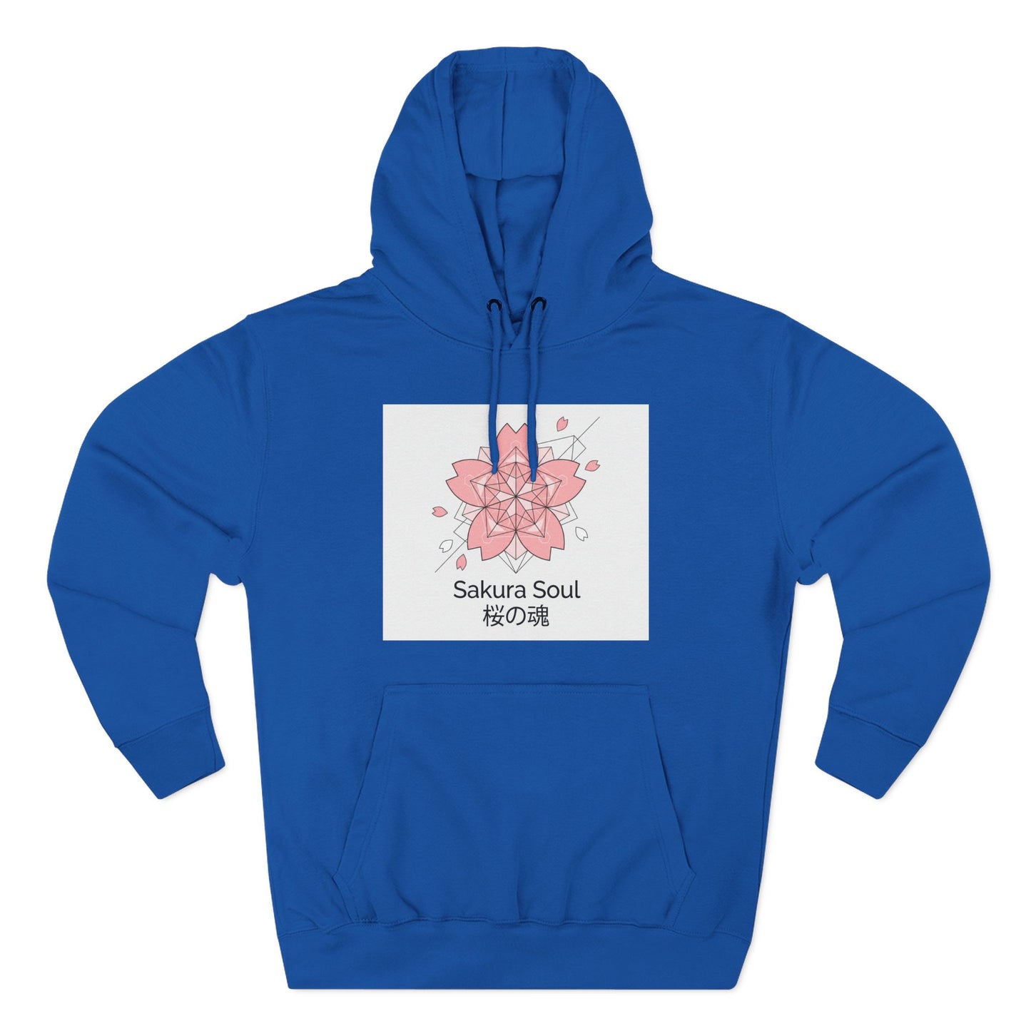 Sakura Soul Hoodie – Pullover na Fleece na may Pink Cherry Blossom Graphic