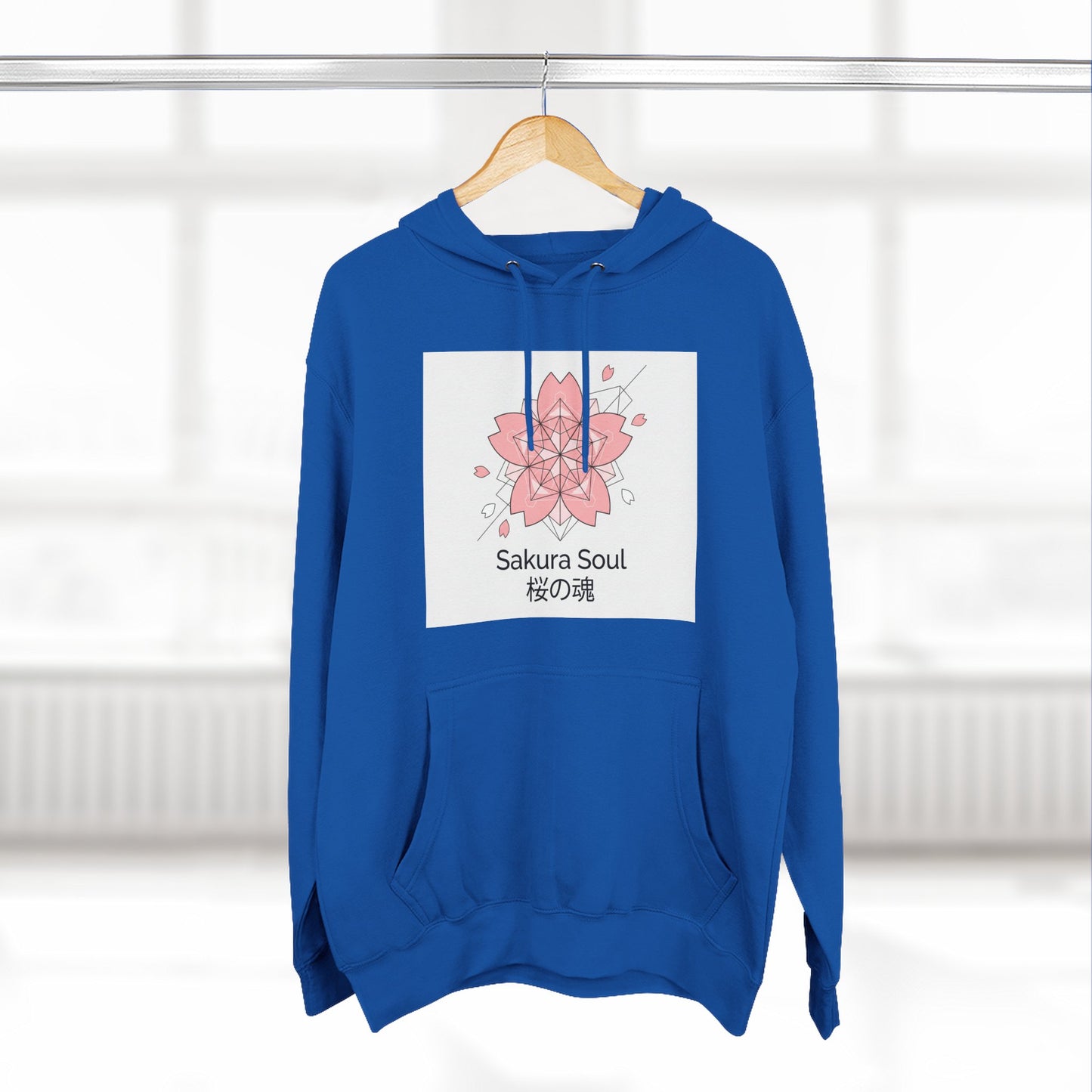 Sakura Soul Hoodie – Pullover na Fleece na may Pink Cherry Blossom Graphic