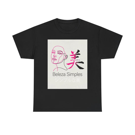 Beauty Line Art Tee — "Beleza Simples" Graphic T-Shirt