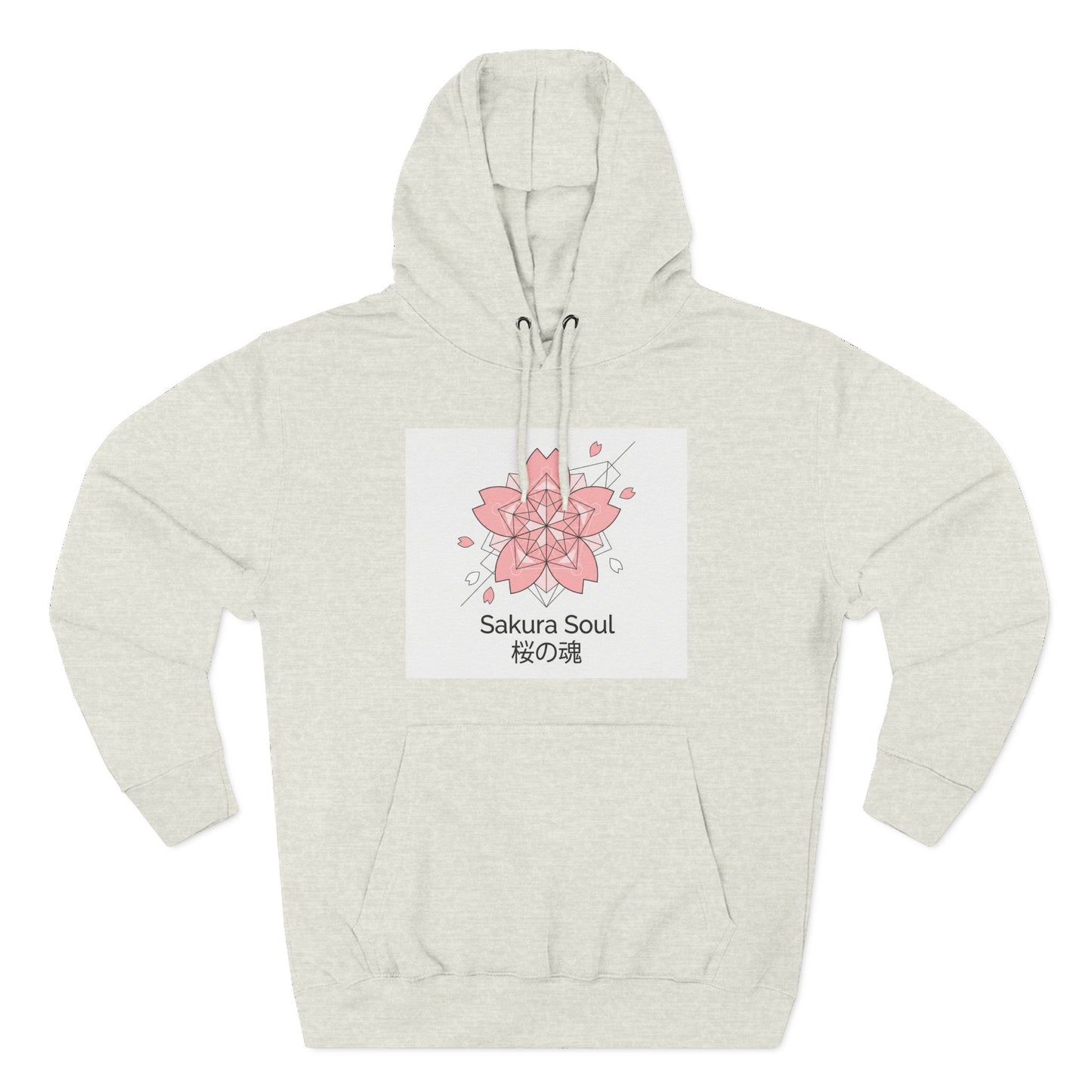 Sakura Soul Hoodie – Pullover na Fleece na may Pink Cherry Blossom Graphic
