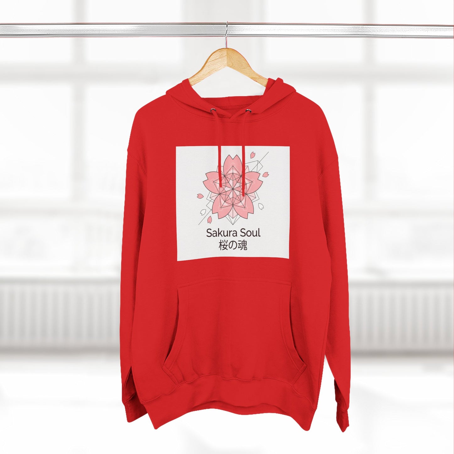 Sakura Soul Hoodie – Pullover na Fleece na may Pink Cherry Blossom Graphic